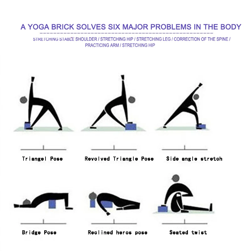 EVA Yoga Brick красочный пенопластовый блок для йоги фитнес инструмент упражнений