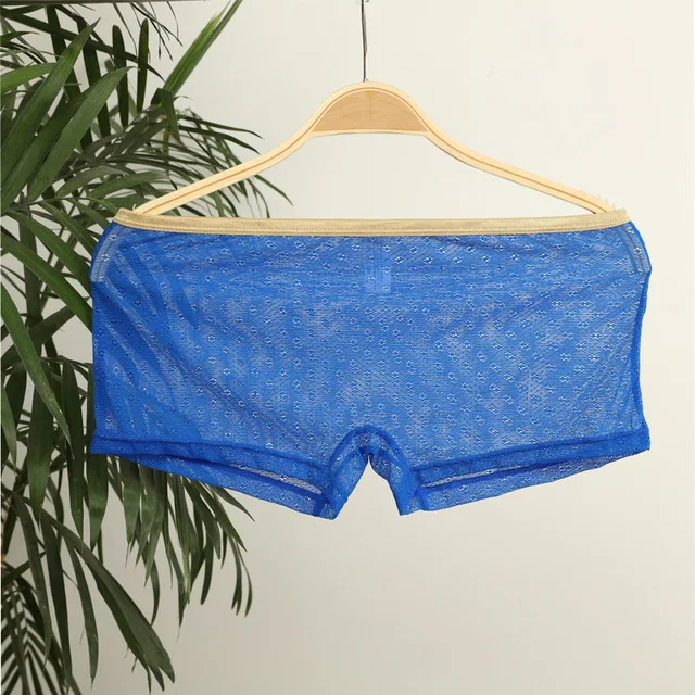 2021 Брендовые мужские прозрачные сетчатые дышащие сексуальные трусы с низкой