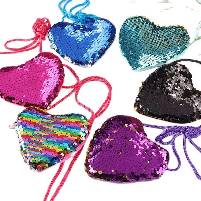 Сумка кошелек для монет новинка модный детский ремешок в форме сердца с