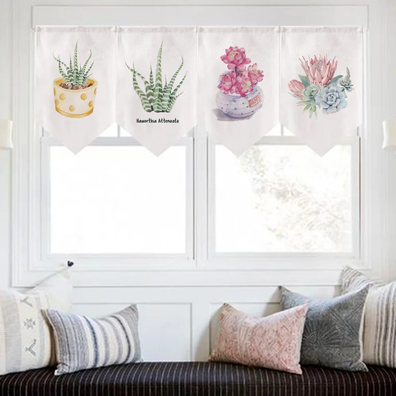 Завод Кухня ткань Шторы японский Стиль палка включает целый кусок флаг бытовой