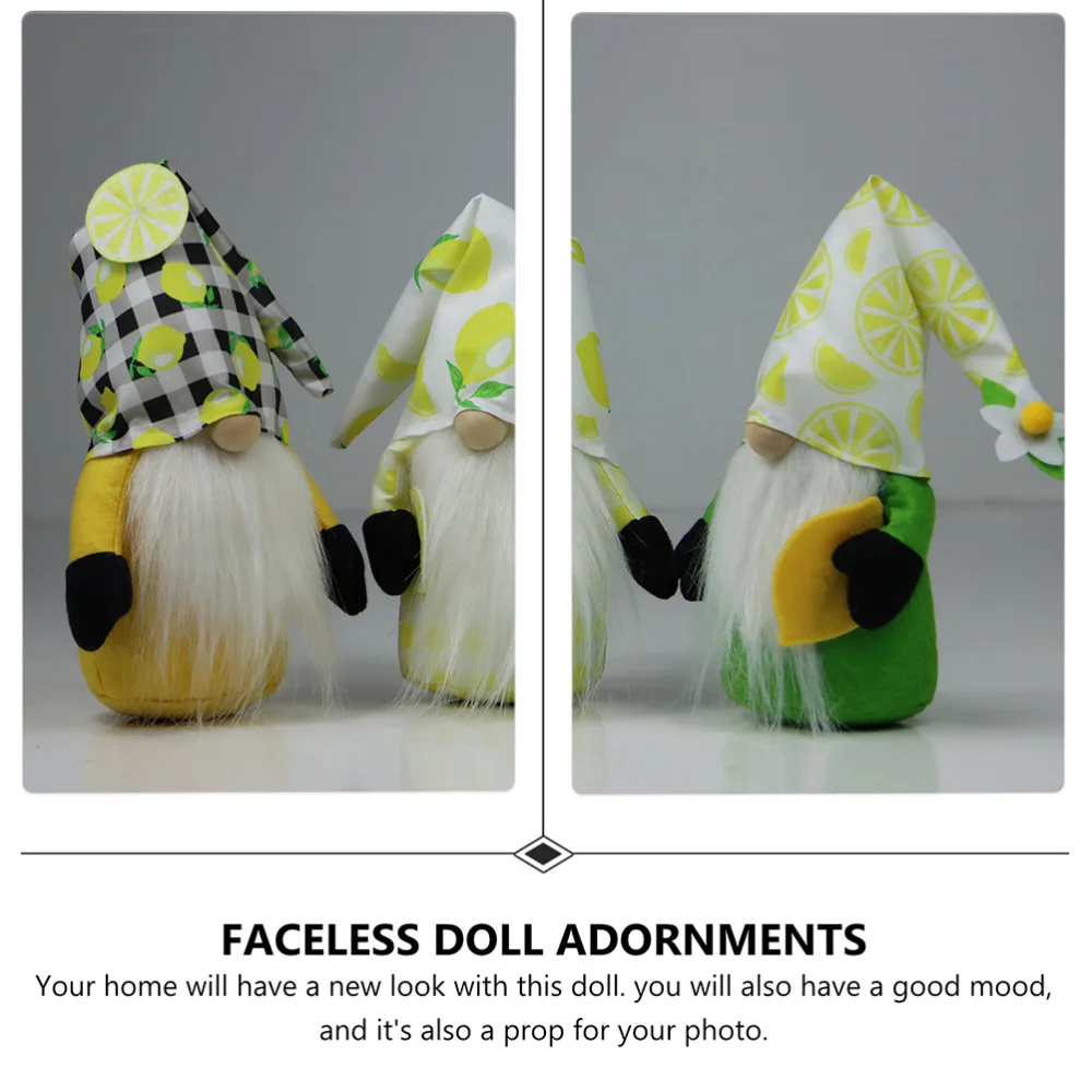 

1pc Delicate Hawaii Party Doll Ornament Summer Lemon Facelass Doll Decoration