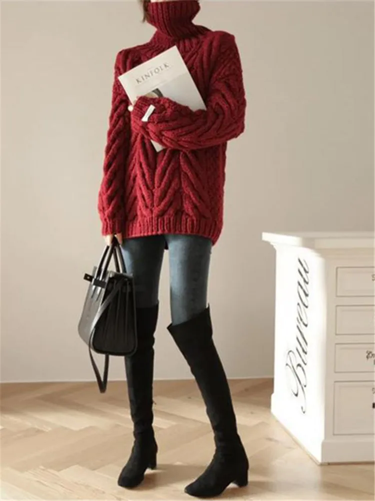 

2020 New Autumn Winter Sweater Women Long Sleeve Pullover Women Basic Sweaters Women Knit Tops Femme women's sweater turtleneck
