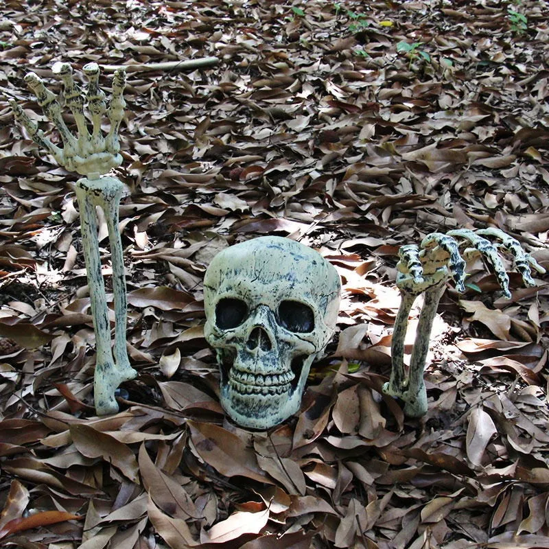 

NEW Halloween Decorations 3 Piece Halloween Horror Buried Alive Skeleton Skull Garden Yard Lawn Decoration