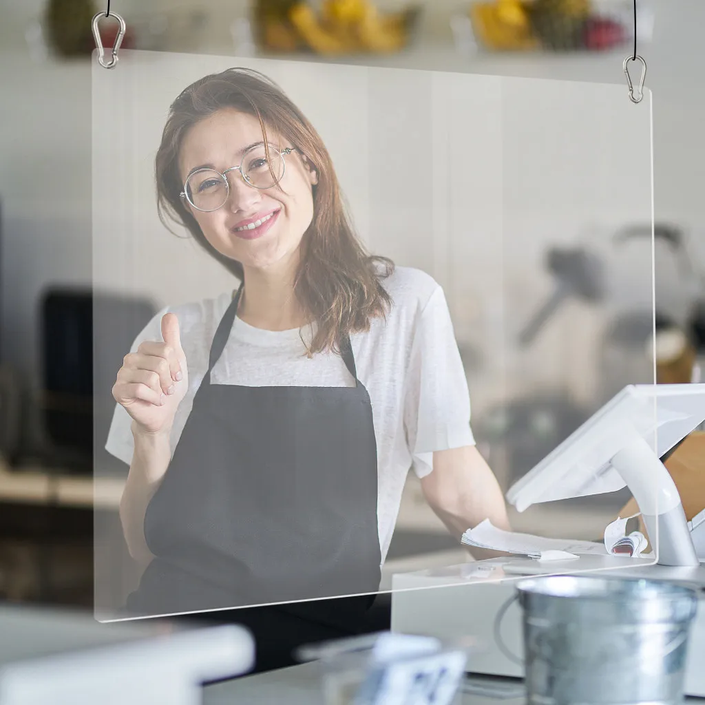 Подвесной акриловый защитный щит для чистого Чипса столешница 40x40 см здоровье