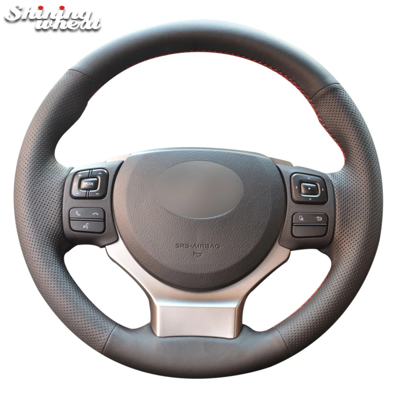 

Black Genuine Leather Car Steering Wheel Cover for Lexus NX200 NX300 2014-2017CT200