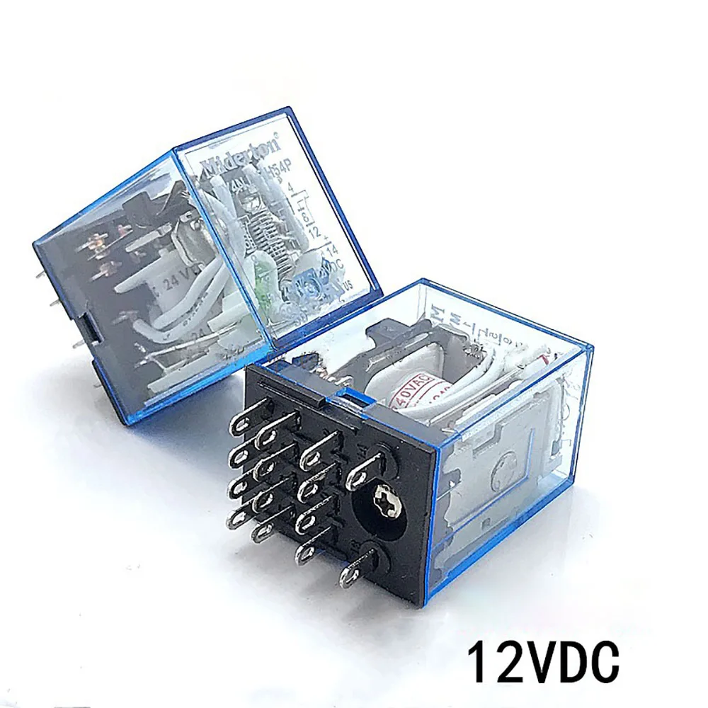 

1 шт. MY4NJ электронное Микро Мини электромагнитное реле 5A 14PIN катушка 4DPDT DC12V 24V AC110V 220V зеленый светодиодный индикатор релейный переключатель
