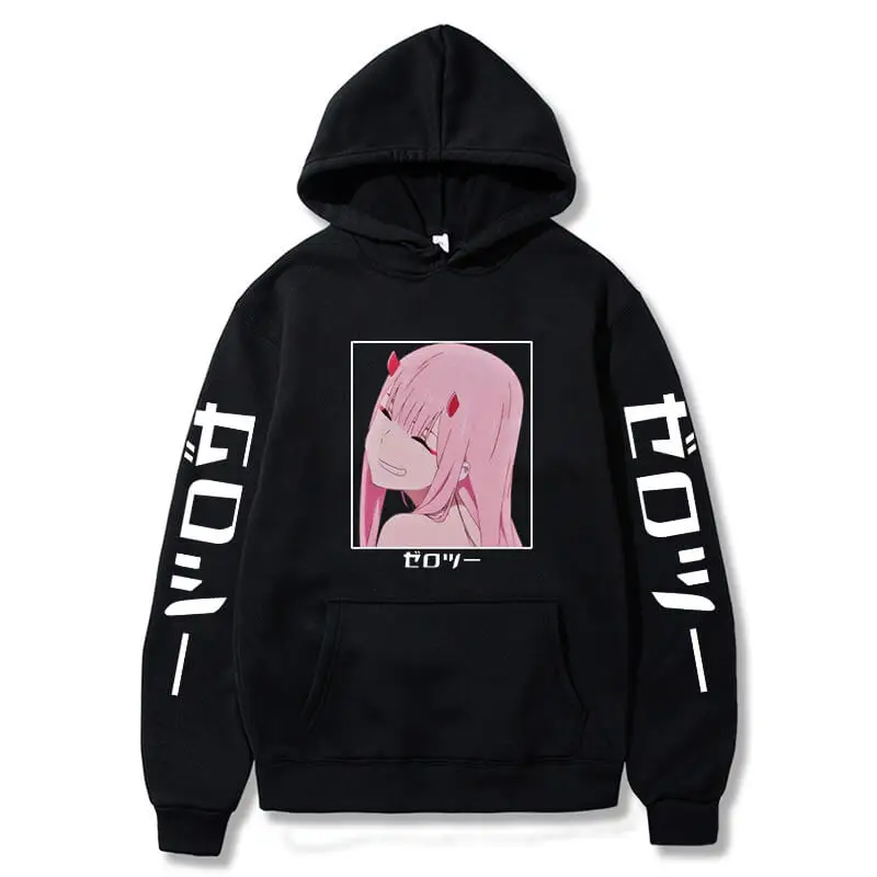 

Cotton Anime Hoodie Darling In The Franxx Zero Two Sweatshirts Harajuku Casual Hooded Streetwear Pullover Graphic sudaderas