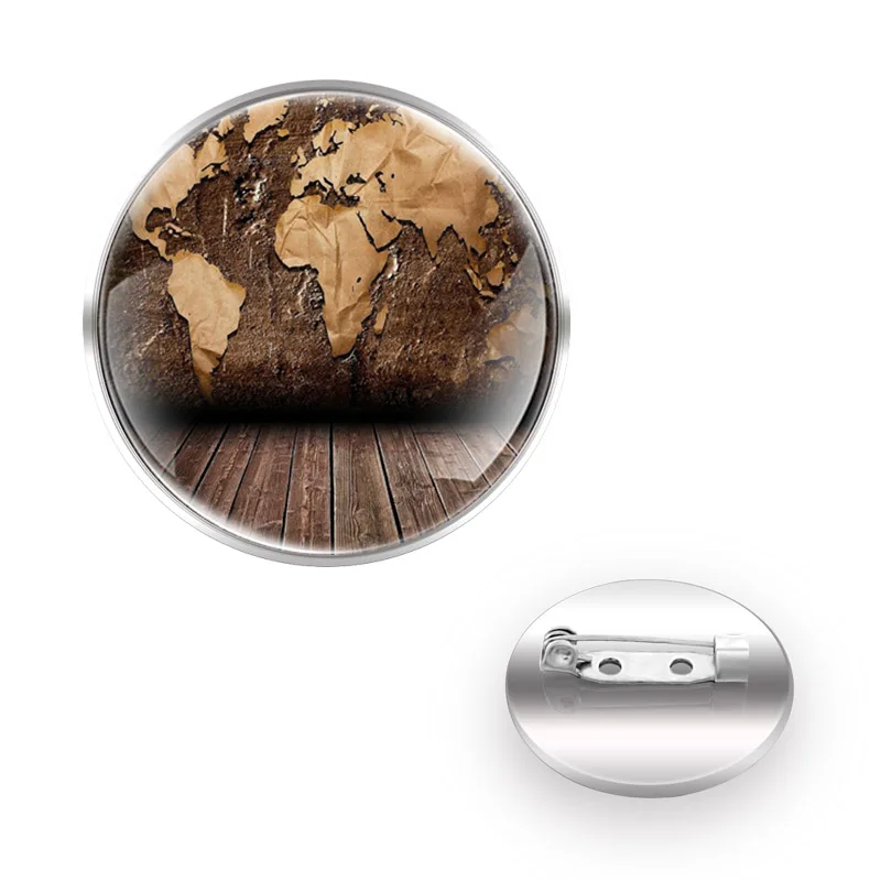

2020 New Fashion World Map Brooch Suitable For Men Women Decoration Jewelry Gifts