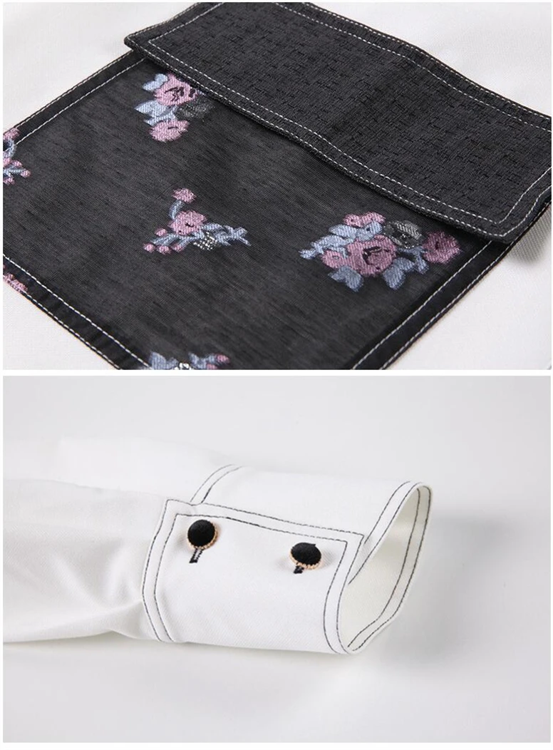 

Chic Patchwork Shirt Women Blouses Women Shirts New Tide BF Style Long Sleeve Blouse Women Tops Chemise Femme SL578