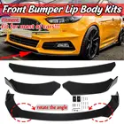 Сплиттер для переднего бампера автомобиля 3 шт., универсальная губа для VW GOLF MK5 MK6, для Honda, для Civic, спойлер, диффузор, защитная крышка, комплект кузова