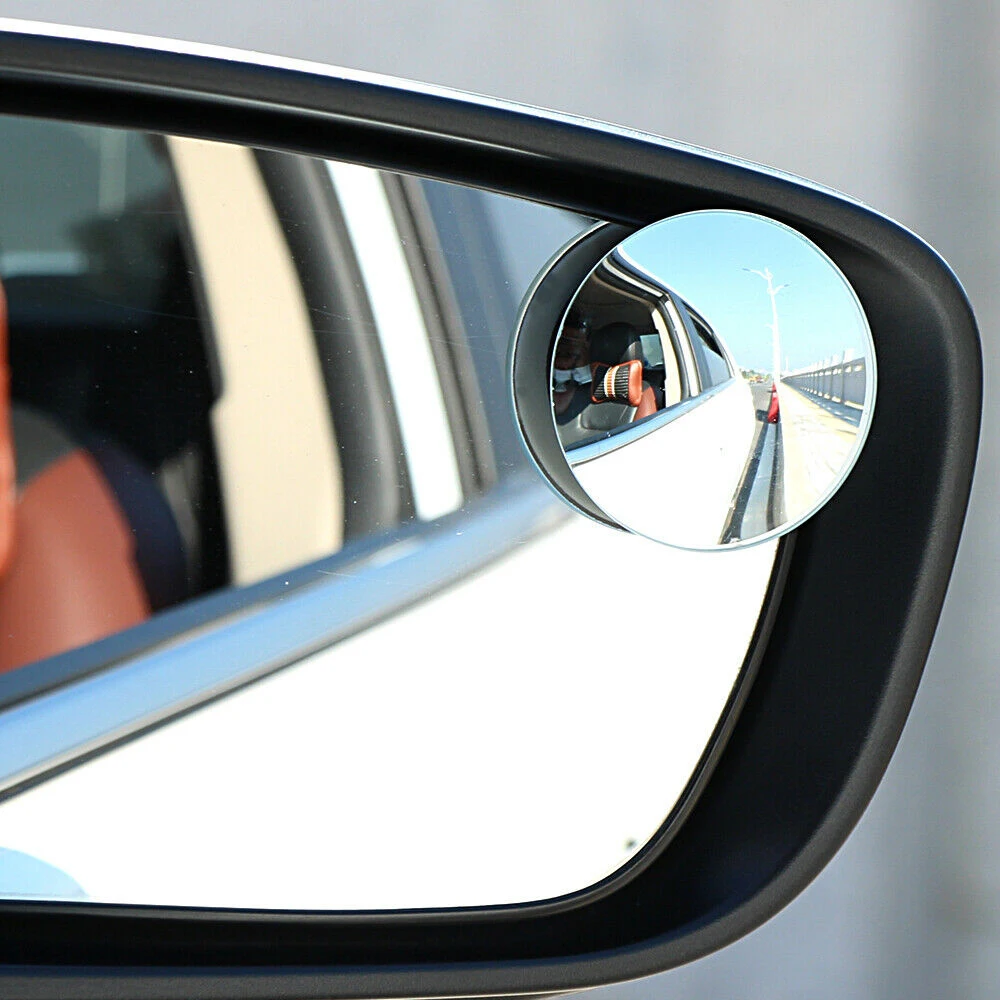 

1Pcs Universal 360° Adjustable Car Auto SUV Door Blind Spot Rimless Side Mirror Stick On Glass Safety Lens Diameter 5cm