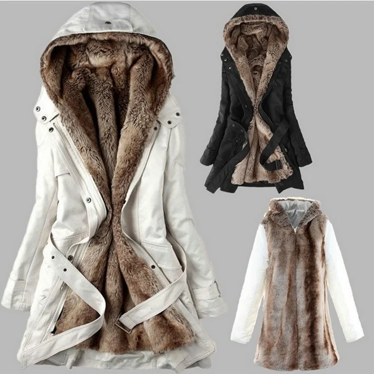 

Winter Jacket Parkas 2020 -30 Degree Women's Long Coats Hooded Fur Collar Thick Warm Jackets Women