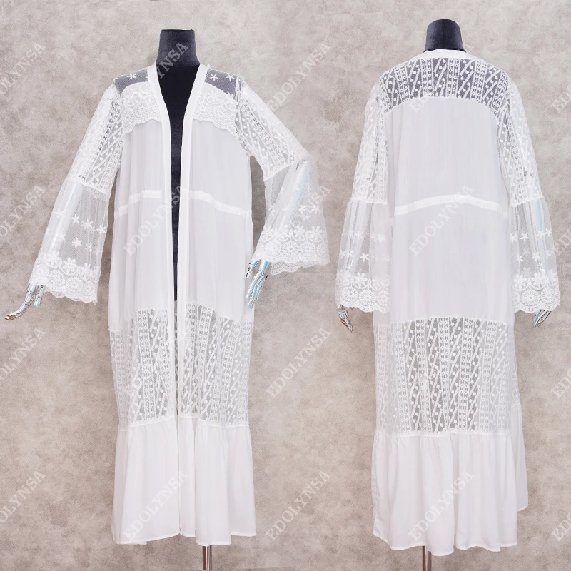 Хлопковая Пляжная накидка саронг купальный костюм кружевная пляжный парео