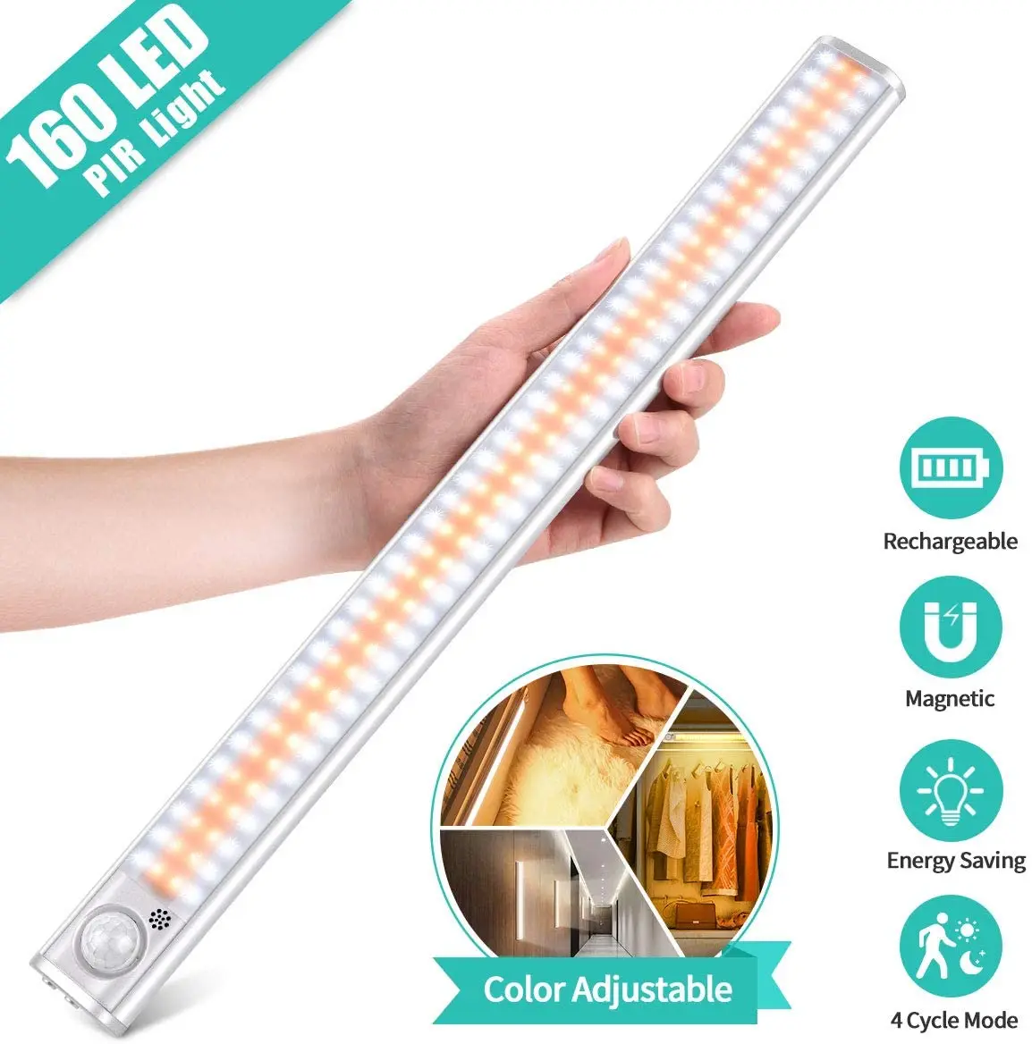 

Under Cabinet Lighting Motion Sensor Wireless LED Night Lights Bedroom Decor Light Wall Decorative Lamp With 3 Color Modes