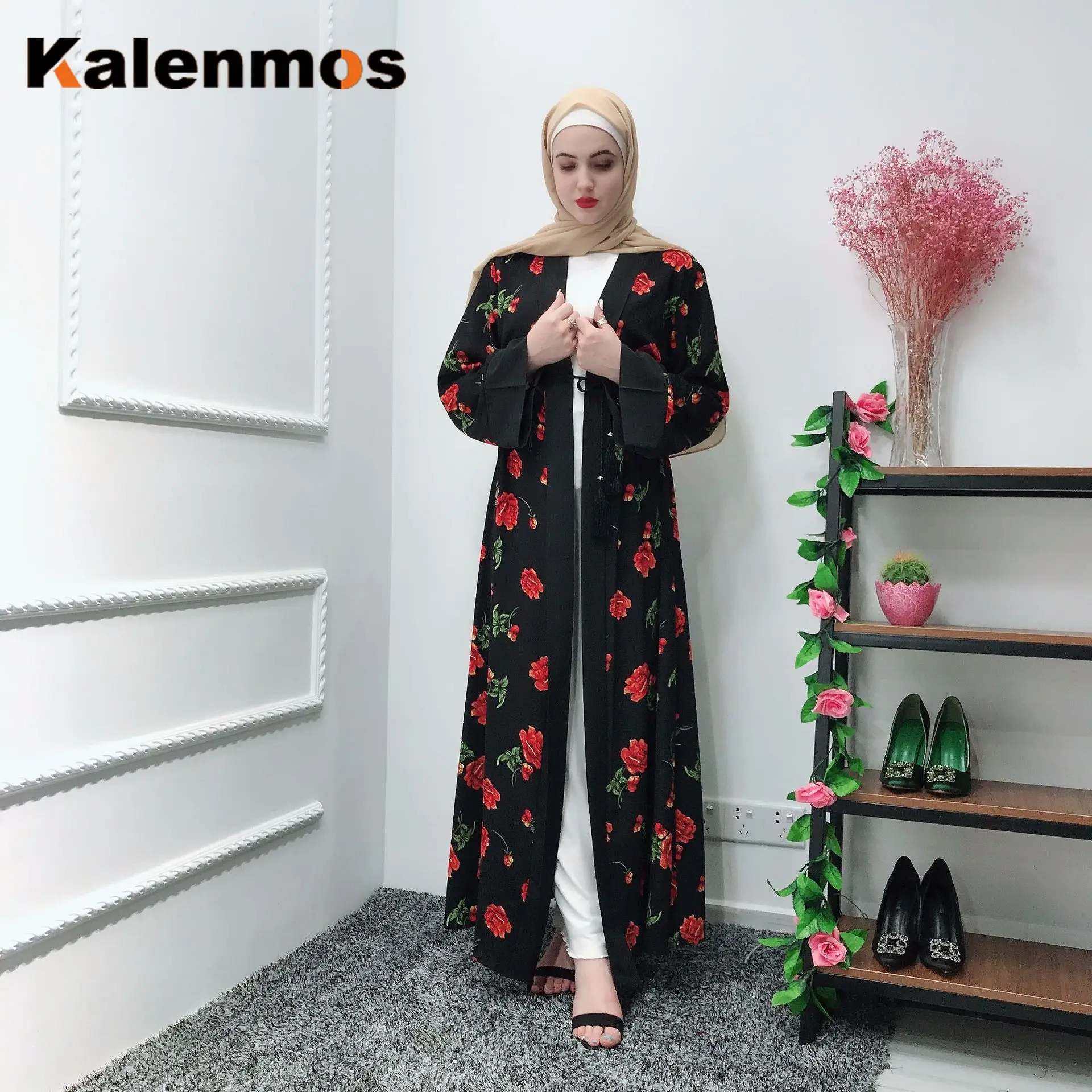 Арабское мусульманское Открытое платье в Дубае женское кимоно с принтом Cafan