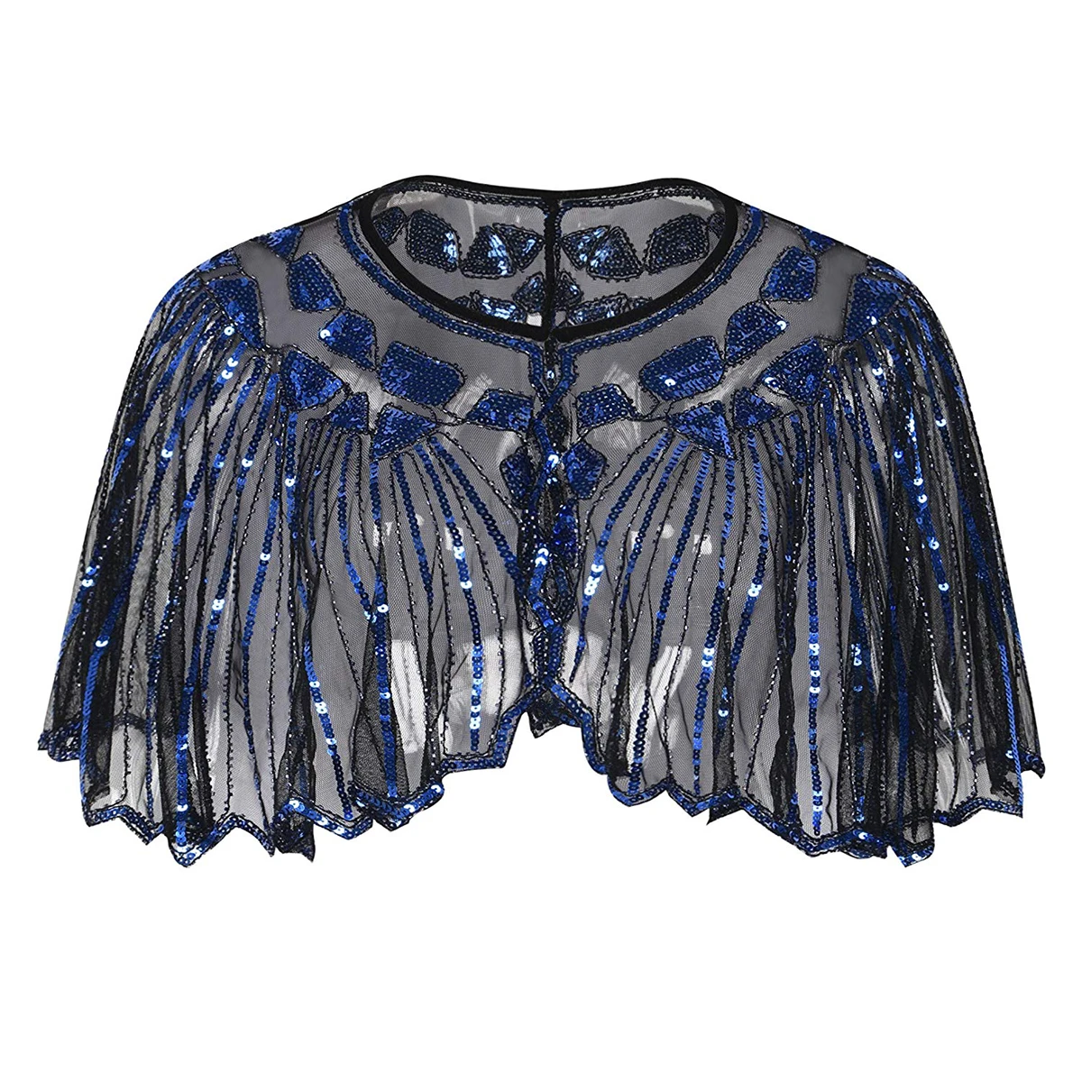 

Africa Clothing Party Cape Great Gatsby African Beaded Shawl Sequins Cover Up Glitter Bolero Eveningwear Stage Performance Scarf