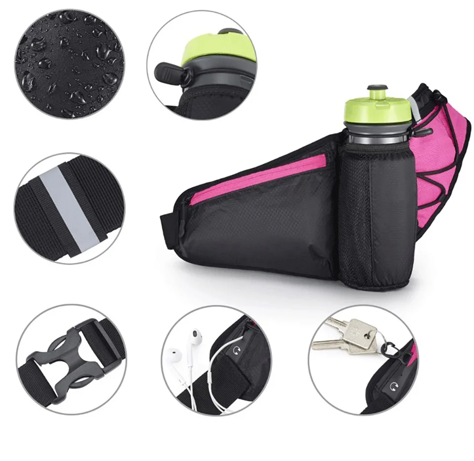 FX Running Fanny Женские поясные сумки держатель для бутылки с водой Сумка ремнем