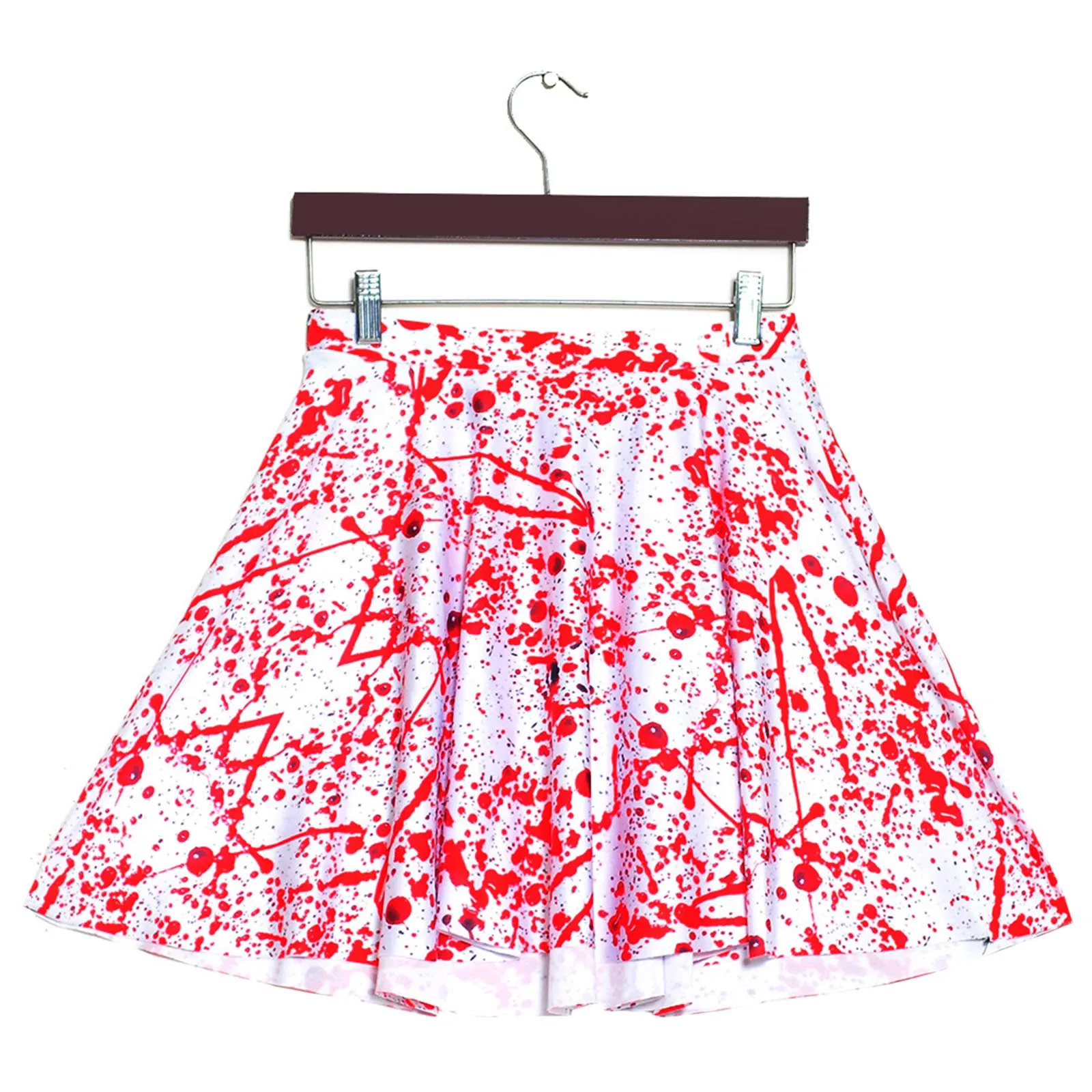 Женская плиссированная юбка с принтом на Хэллоуин фигуристки короткая мини-юбка