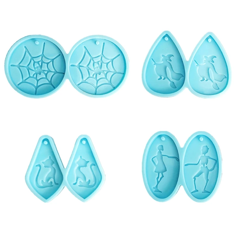 

Earrings Pendant Silicone Mold Halloween Earrings Mold for Home Decoration D5QB