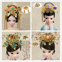 handmade doll jewelry chinese ancient headdress hairpin for barbie bjd 16 dolls accessories girls toys