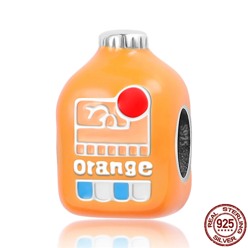 

Браслет и браслет из серебра 925 пробы для женщин, с бусинами в виде оранжевой бутылки, 3 мм, подарок на день рождения