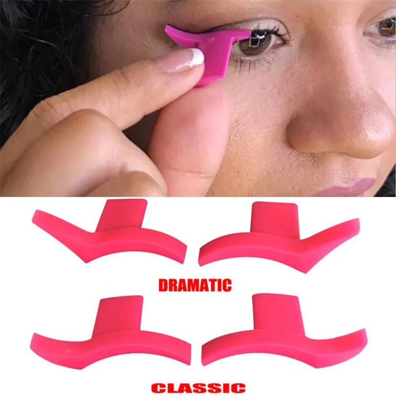 1 пара трафарет для подводки глаз в виде крыльев |