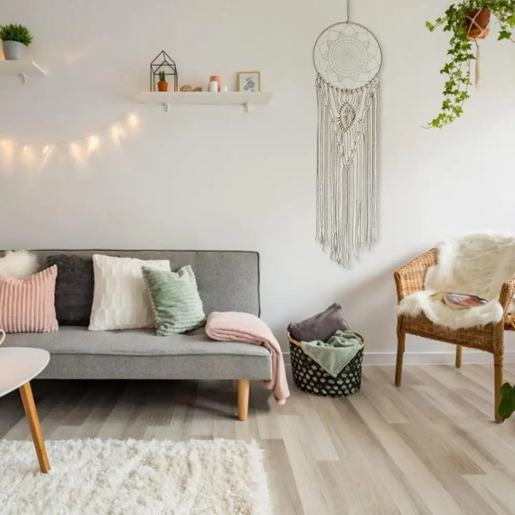 Макраме тканый настенный Бохо шикарный богемный гобелен с геометрическим