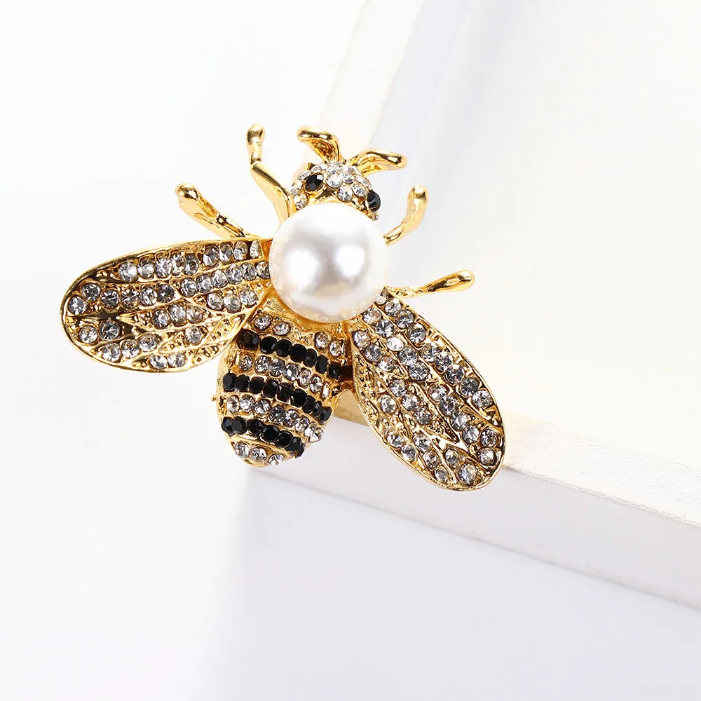 Новые модные искусственные жемчужины стразы металлические булавки в виде