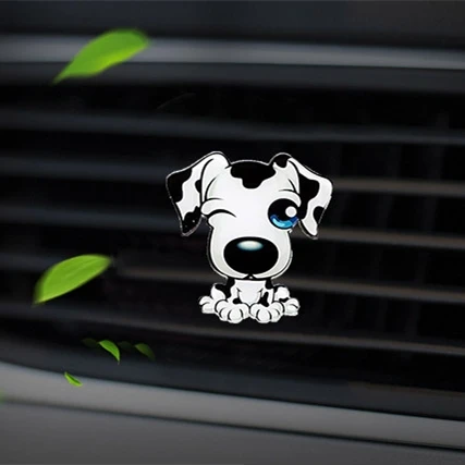 A Милый щенок собака автомобильной розетки Духи автомобилей освежитель воздуха стойкие духи на выходе автомобильного кондиционера, зажим для авто Декор автомобилей орнамент - Название цвета: A