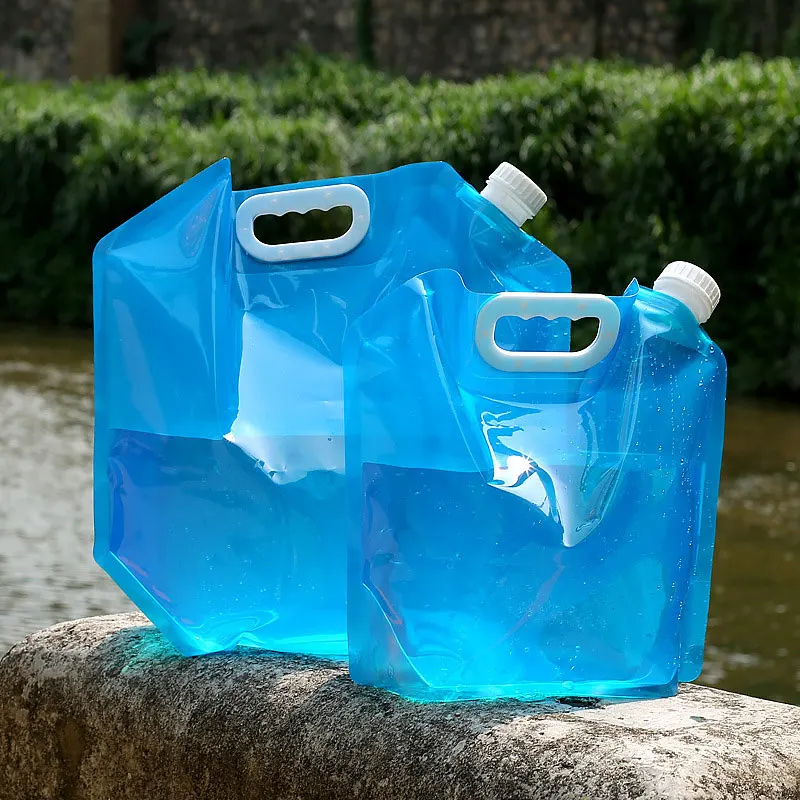 

5L/10L Reusable BBQ Water Container Outdoor Water Bags Foldable Portable Drinking Camp Cooking Picnic Bag Carrier Car Water Tank