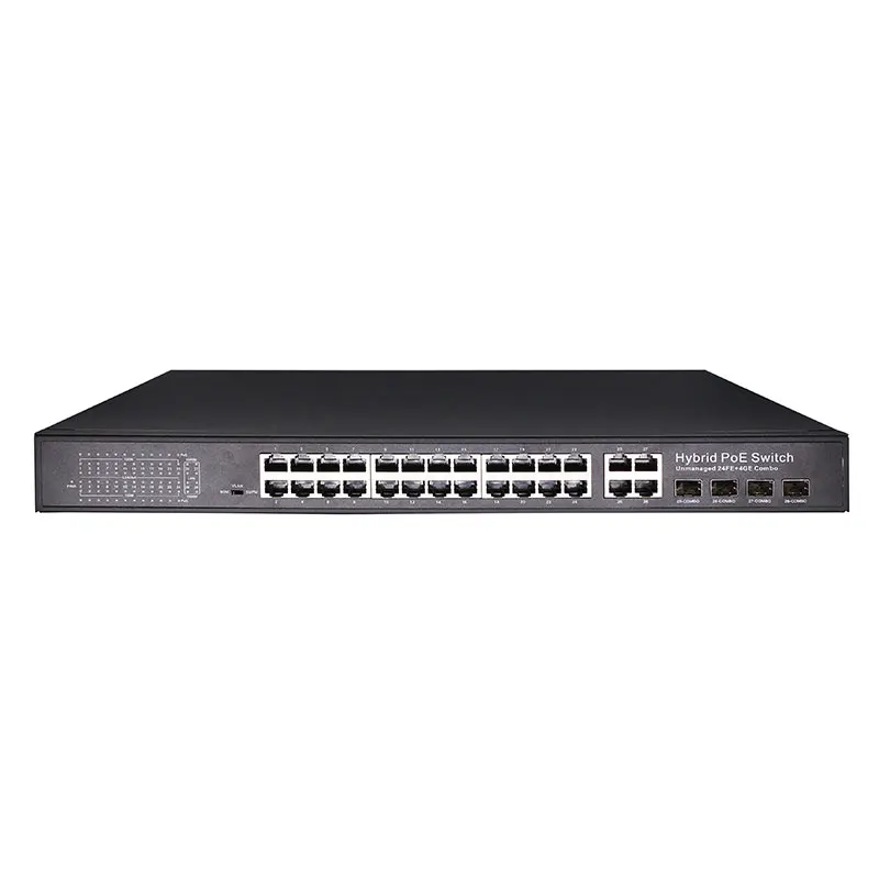 24 Порты и разъёмы 10/100 Мбит/с PoE Коммутатор Ethernet sup Порты и разъёмы IEEE802.3af/at с 2 Порты и разъёмы 1000 м для программирования в производственных условиях комбинированный коммутатор питания через Ethernet poe 48V RJ45 - Цвет: WSP-24F-4GC