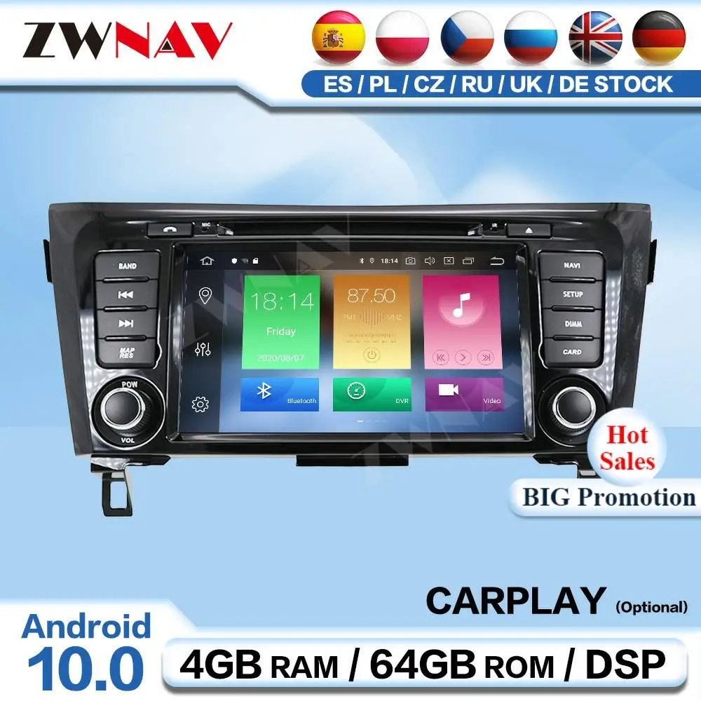 

2 Din Android для Nissan X-TRAIL Qashqai Dualis Rouge 2013 2014 2015 2016 2017 радио приемник аудио стерео плеер GPS головное устройство