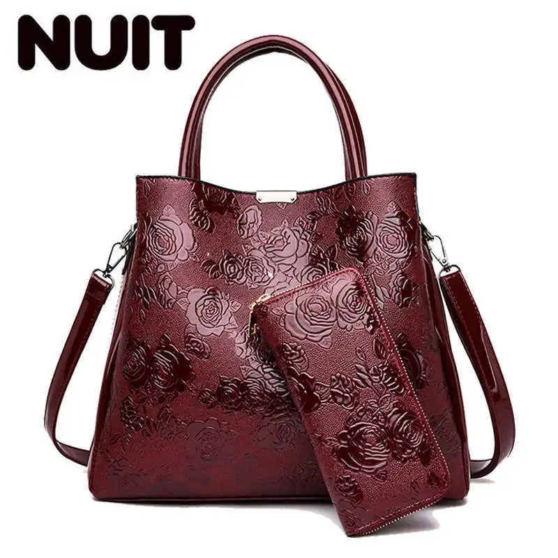 2020 New 2-piece Set Luxury Handbags Women Bag Designer Fashion Print Pu Leather Brand Lady Shoulder Messenger Bags With Wallet | Багаж и