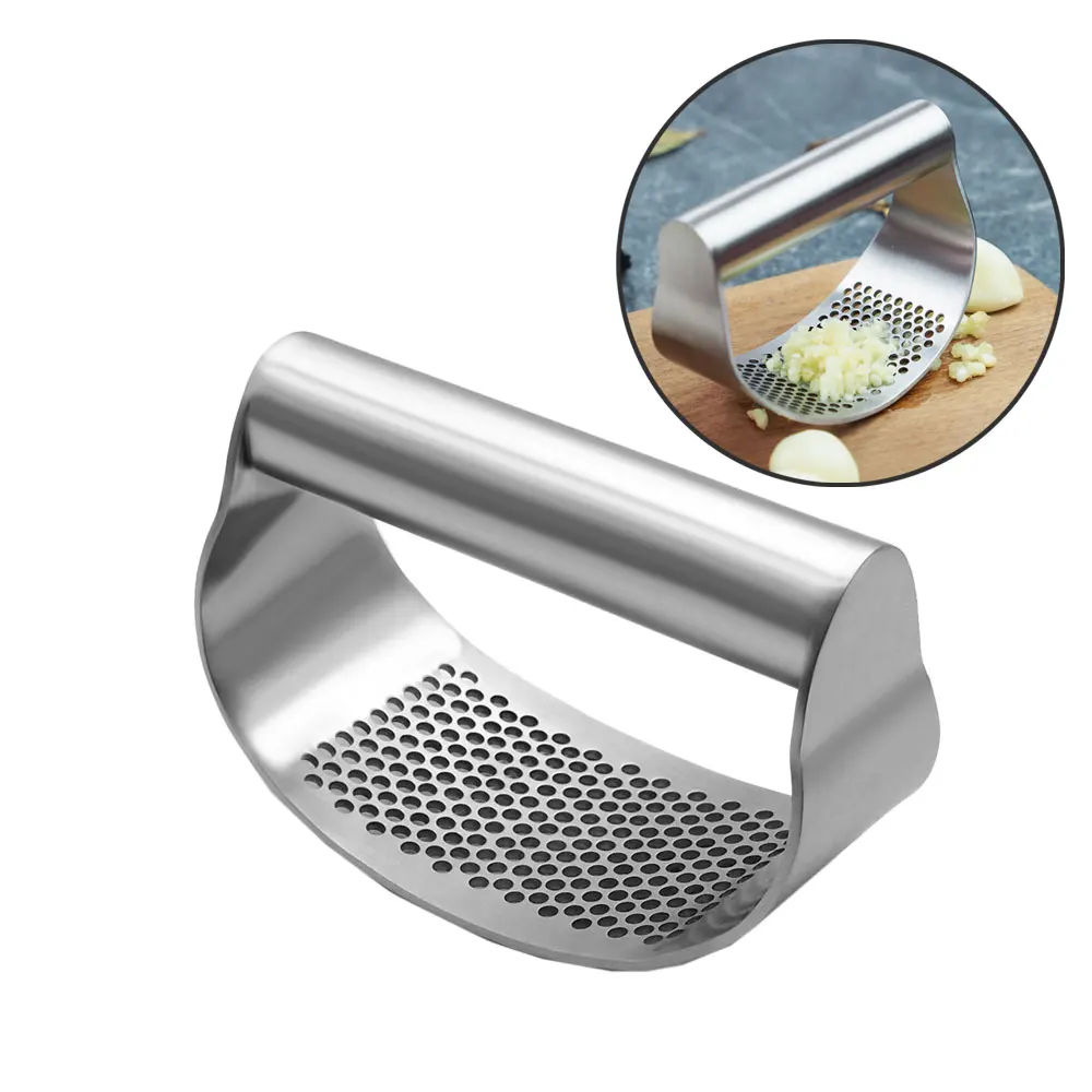 

Stainless Garlic Press Manual Garlic Press Device Kitchen Household Press Squeezer Ginger Garlic Tools Kitchen Accessories
