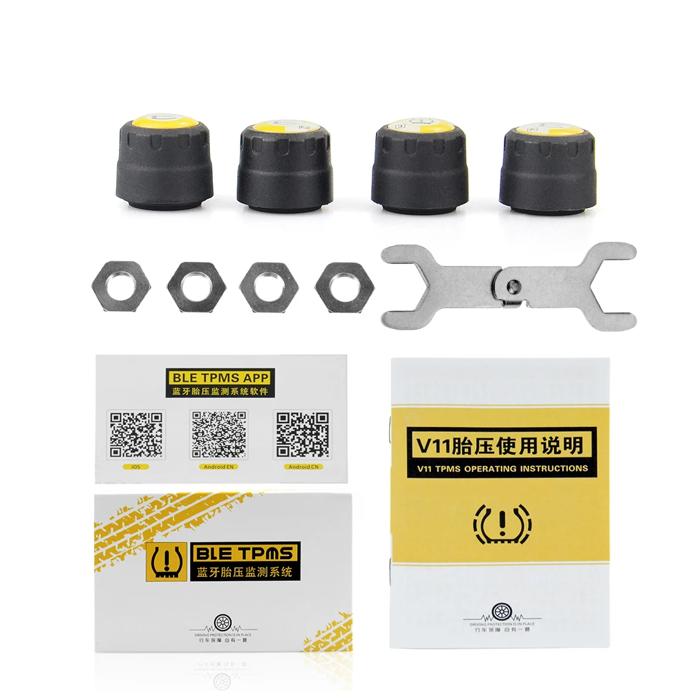 Универсальный TPMS Bluetooth 4,0 внешний датчик давления в шинах Поддержка IOS Android телефон, датчик давления в шинах простая установка