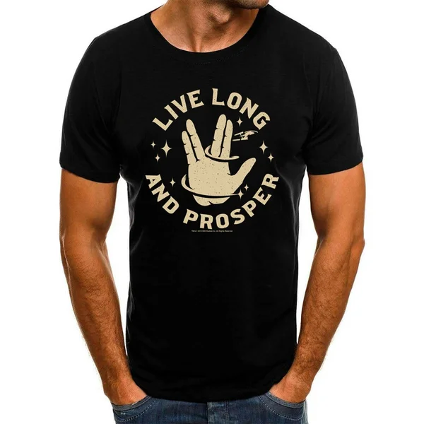 

Live Long and Prosper Enterprise Summer men's and women's cotton t-shirts hip hop Street costumes