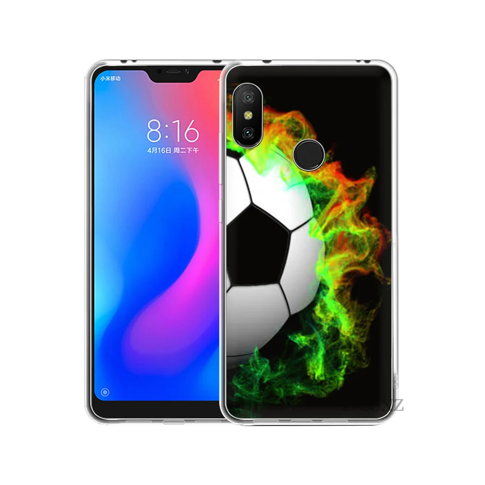 Чехол для телефона чехол футбольного мяча на водной горящей огне Для Xiao mi Red 4 5 6 8 4X