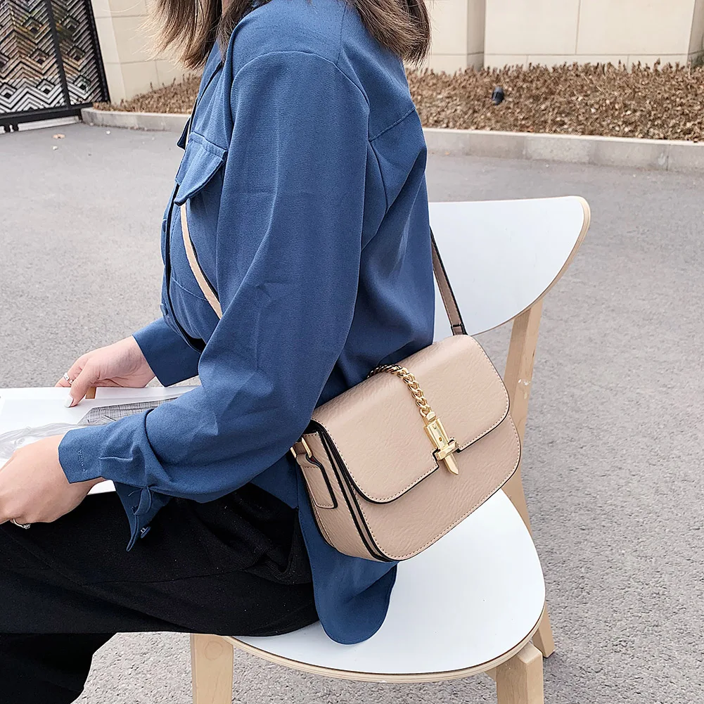 

PU Leather Women Shoulder Crossbody Bags Female Small Purse Bag Solid Color Elegant Ladies Retro Crossbody Handbag