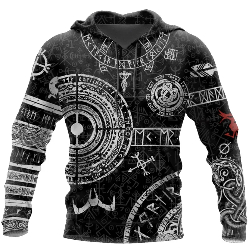 

Hot Viking Odin Tattoo 3D Printed Men's Hoodies Harajuku Fashion Hooded Sweatshirt Autumn Unisex Streetwear Casual Plus Size