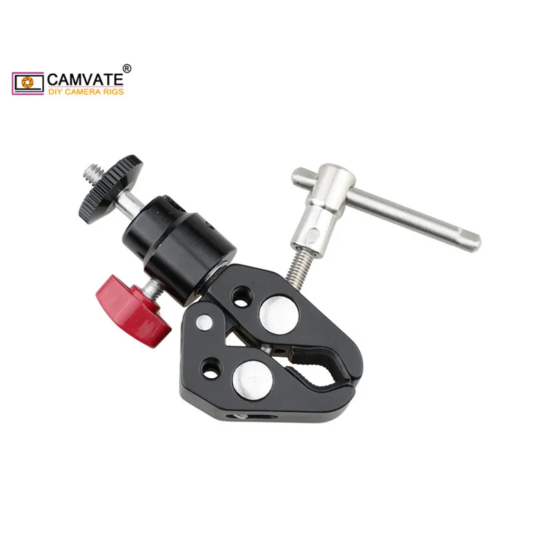 CAMVATE Супер Краб зажим щипцы с 360 вращающееся крепление МНИ шаровой головки для ЖК