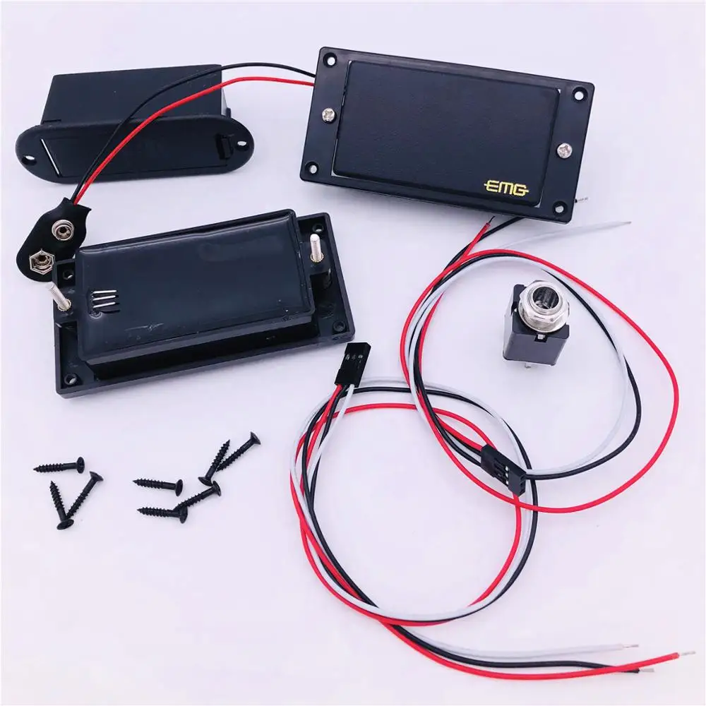 schwarz humbucker 8185 aktive pickup set für elektrische gitarre 9v batterie powerin lager kostenloser versand free global shipping