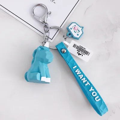 Kawaii брелок Единорог панда Кот коала геометрический с животными из ПВХ брелок 10 стилей модный Декор для сумки телефон подарок - Цвет: Unicorn