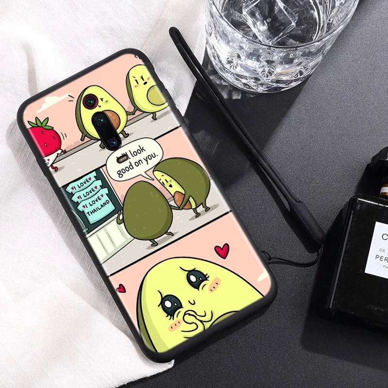 Silicone Cover Cute Cartoon Avocado For Xiaomi Redmi 10X 9 9T 9C 8 7 6 Pro 9AT 9A 8A 7A 6A S2 GO 5 5A 4X Plus Phone Case Shell