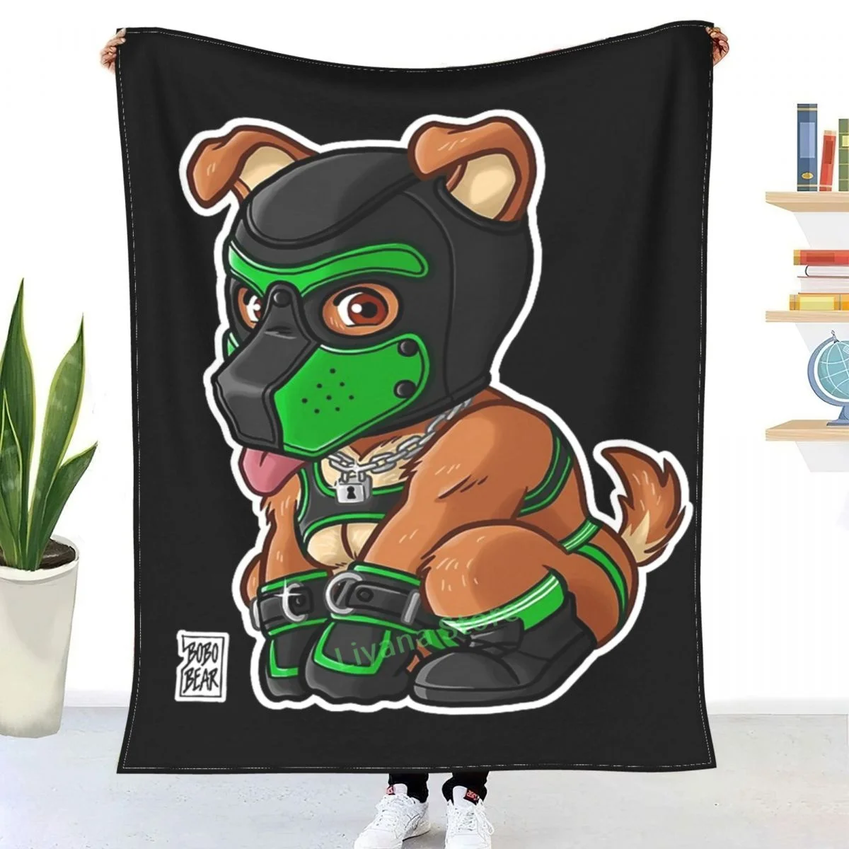 

Игривый щенок-зеленая маска-серия BEARZOO одеяло с принтом диван спальня декоративное одеяло для детей и взрослых Рождественский подарок