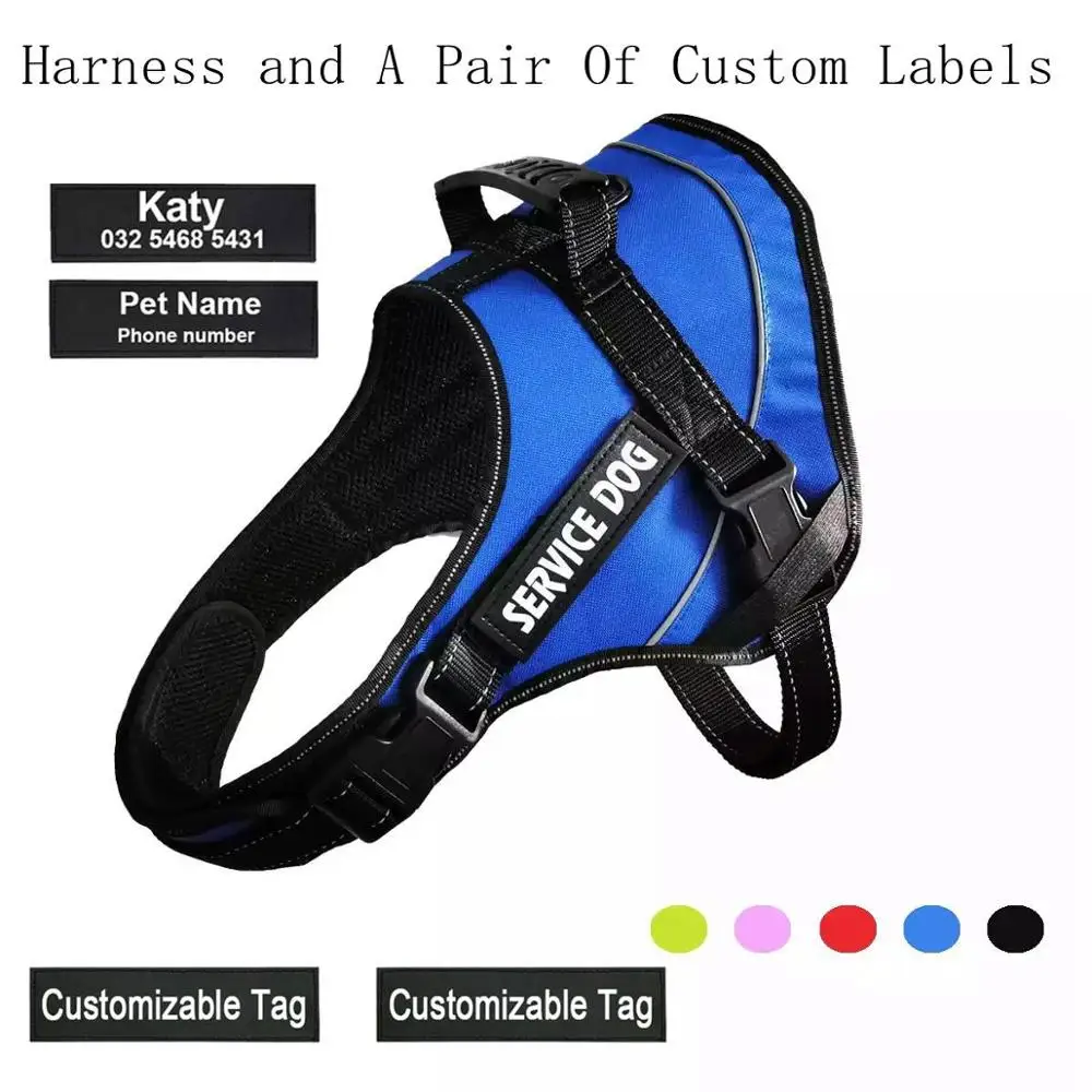 Reflective Dog Harness No Pull Breathable Adjustable Pet For Vest ID Custom Patch Outdoor Walking Accessories | Дом и сад