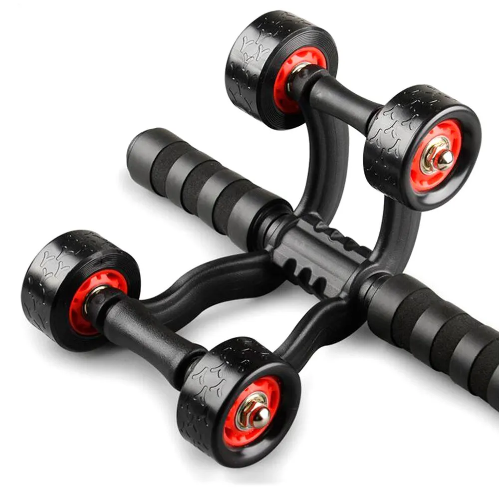 Abdominal Wheel Ab Roller with Four Wheels Abdomen Trainer Rolling Sports Exercise Fitness Equipment for Men and Women | Спорт и