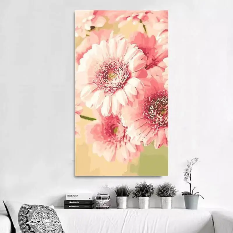 RUOPOTY 60x120 см DIY картина по номерам цветы настенная живопись на холсте большой