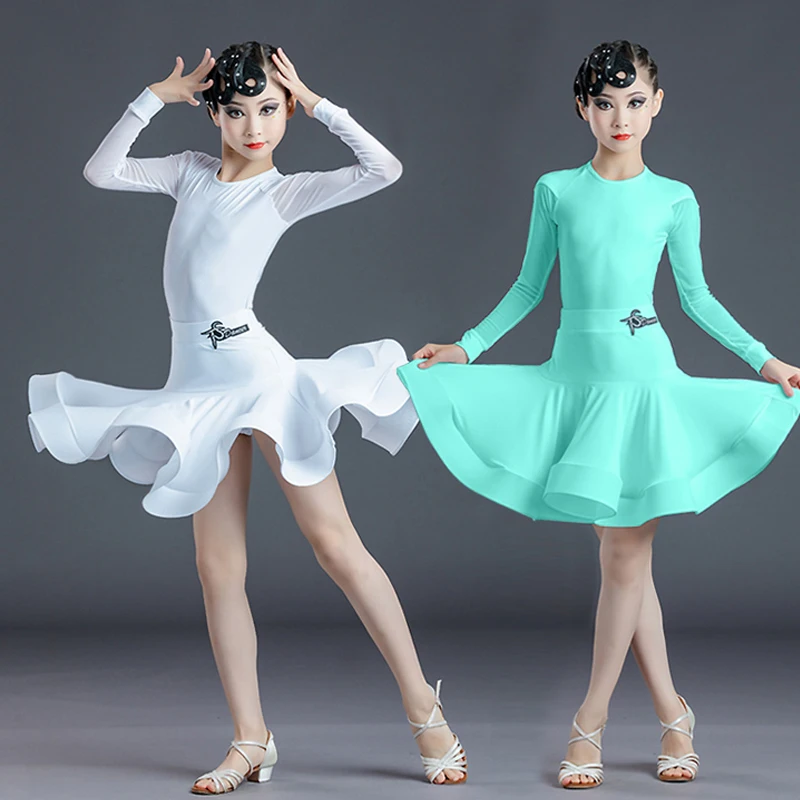 

Костюм для латиноамериканских танцев с круглым вырезом и юбкой