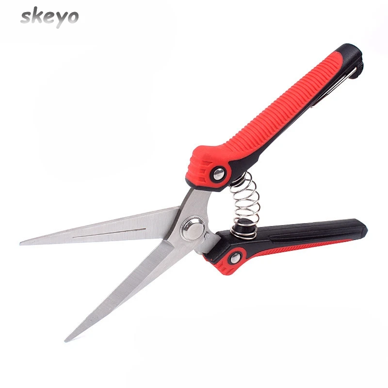 

Gardening Hand Pruner Pruning Shear Straight Stainless Steel Blades Professional Gardening Shears With Safety Lock