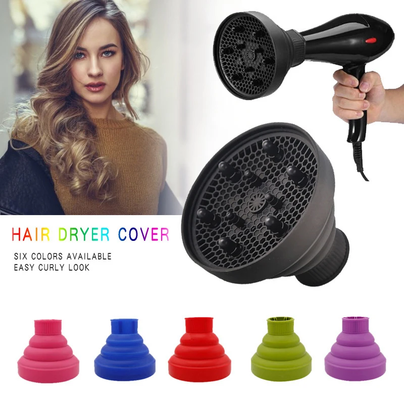

Silica Gel Hair Dryer Hood, Folding Silicone Retractable Hair Dryer Hood, Drying Shaping Hood, Folding Multi-Purpose Hair Dryer